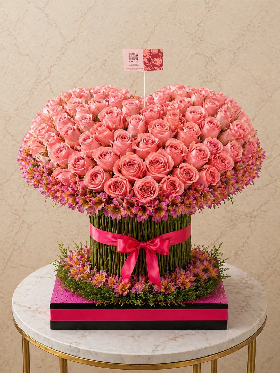 Ramo gigante de rosas rosadas