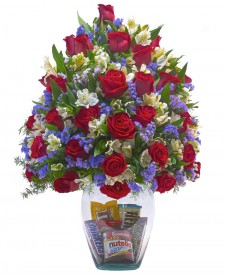 BUKERBV18 Bouquets de Rosas en Base de Vidrio